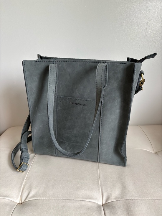 Portland Leather Handbags - Slate Blue Portland Leather Bag